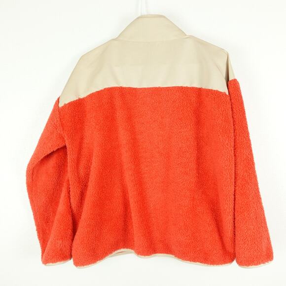 J Crew Jacket Womens SZ M Superplush Sherpa Full Zip Fleece Oversized Baggy Cozy - Picture 10 of 11